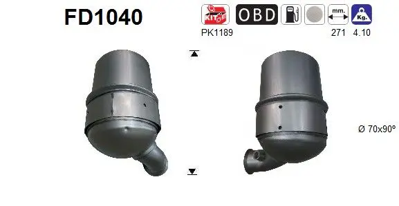 AS FD1040 Сажевый / частичный фильтр,