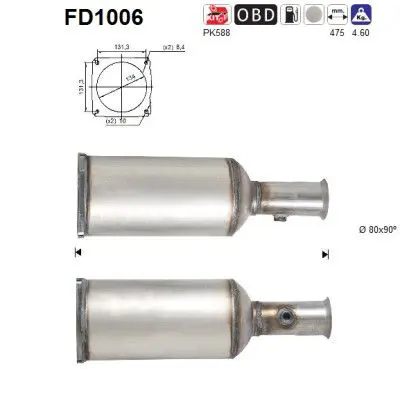 AS FD1006 Сажевый / частичный фильтр,