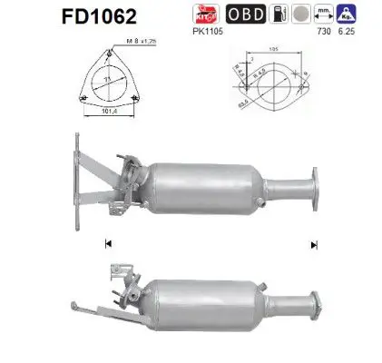 AS FD1062 Сажевый / частичный фильтр,