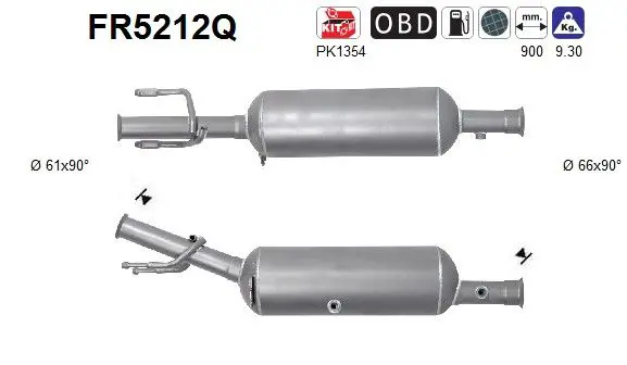 AS FR5212Q Сажевый / частичный фильтр,