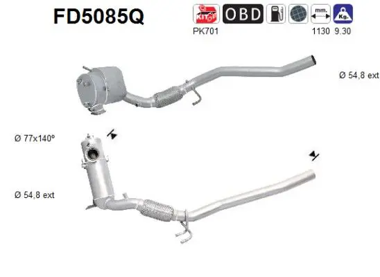 AS FD5085Q Сажевый / частичный фильтр,