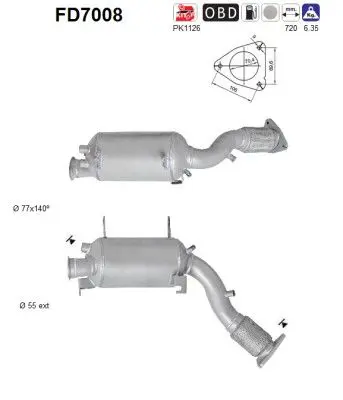 FD7008 Сажевый / частичный фильтр,