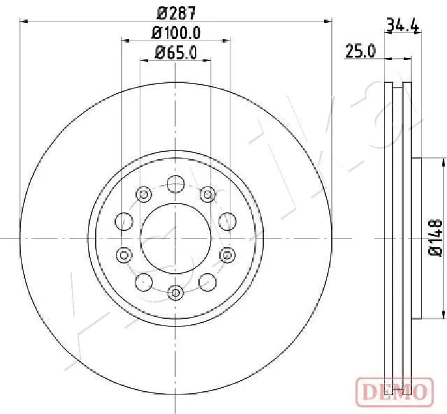 ASHIKA 60000901C Тормозной диск