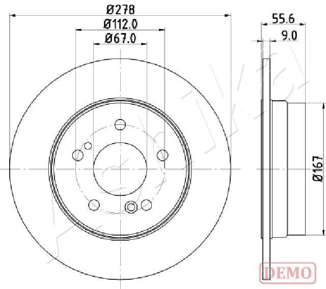 ASHIKA 61000505C Тормозной диск