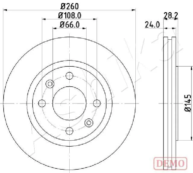 ASHIKA 60000632C Тормозной диск