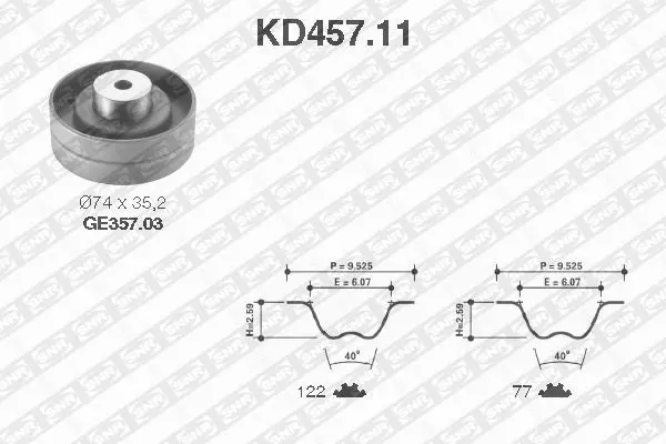 SNR KD45711 комплект ремня ГРМ