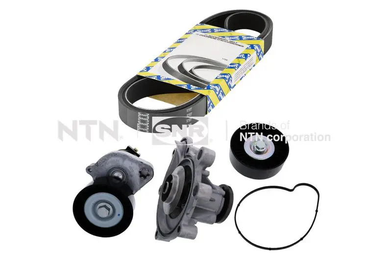SNR KAP851070 Water Pump + V-Ribbed Belt Kit