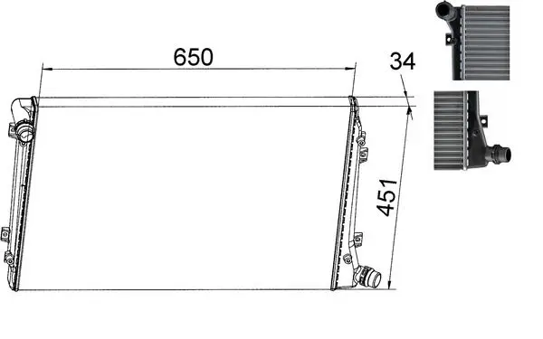 MAHLE CR1395000S Радиатор системы охлаждения VW