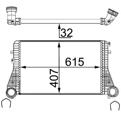 MAHLE CI83000S Интеркулер VW Passat, Golf VI,