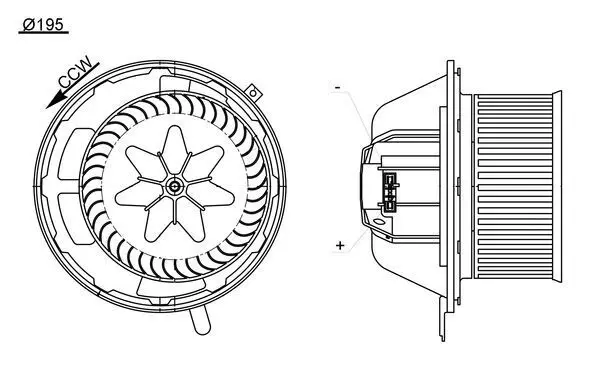 AB 194 000S Мотор печки отопителя салона