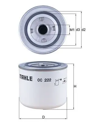 MAHLE OC222 Фильтр масляный ALFA ROMEO: