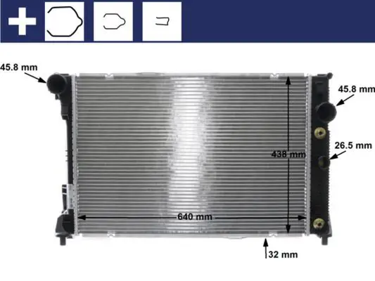 MAHLE CR1176000S Радиатор охлаждения MERCEDES