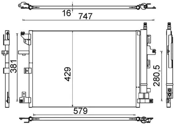 AC 635 000S КОНДЕНСЕР КОНДИЦИОНЕРА VOLVO