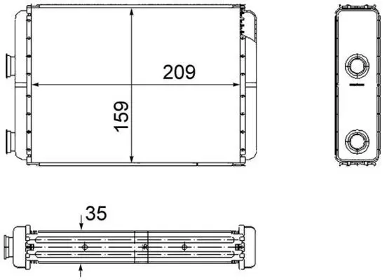 AH 60 000S Радиатор отопителя FIAT Doblo