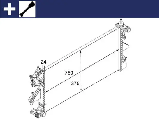 MAHLE CR881000S Радиатор охлаждения двигателя