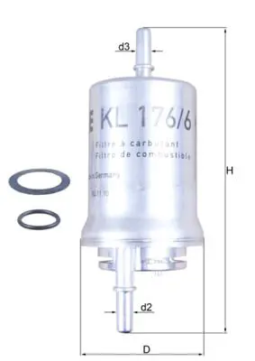 KL 176/6D Фильтр топливный