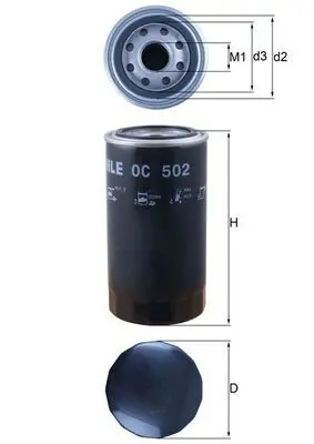 MAHLE OC502 Фильтр масляный AGCO