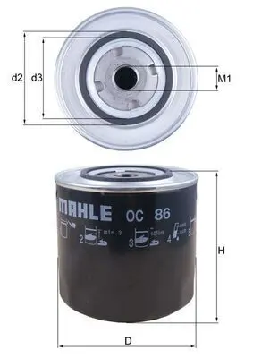 MAHLE OC86 Фильтр