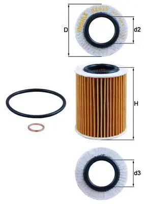 MAHLE OX825D Фильтр масляный BMW: 1-serie
