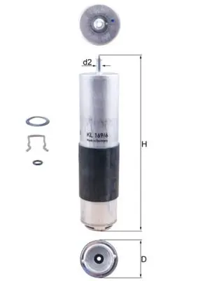 MAHLE KL1696D Фильтр топливный