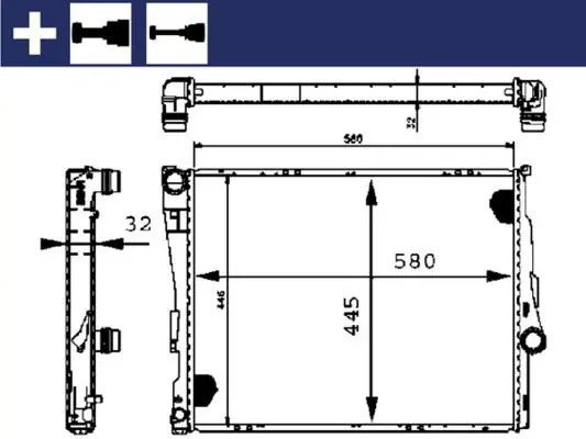 CR 455 000S Радиатор охлаждения BMW (E46)