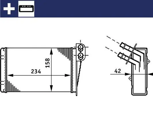 MAHLE AH73000S Радиатор печки RENAULT CLIO II