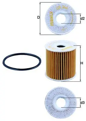 MAHLE OX346D Фильтр масляный MERCEDES SMART