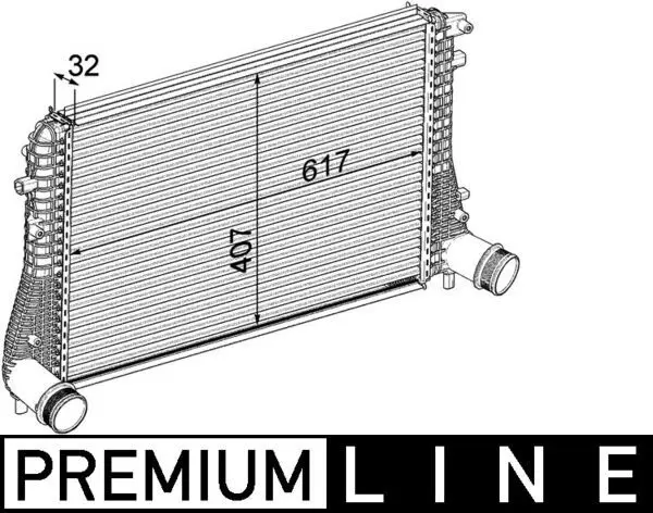 MAHLE CI207000P Интеркулер VAG 1.6D 08-