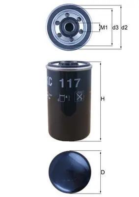MAHLE KC117 Топливный фильтр