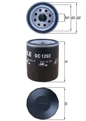 MAHLE OC1292 Фильтр