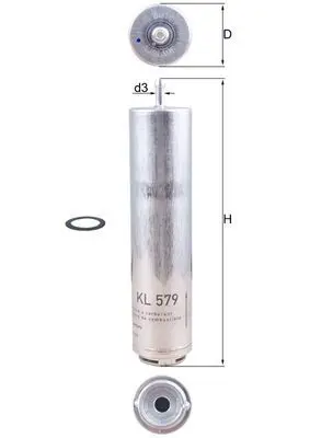 MAHLE KL579D Фильтр топливный BMW: 1 04-, 1