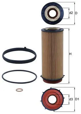 MAHLE OX560D Фильтр масляный BMW: 3-serie