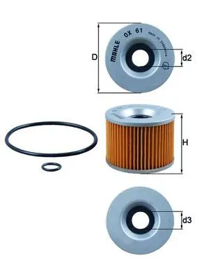 MAHLE OX61D Фильтр масляный (для
