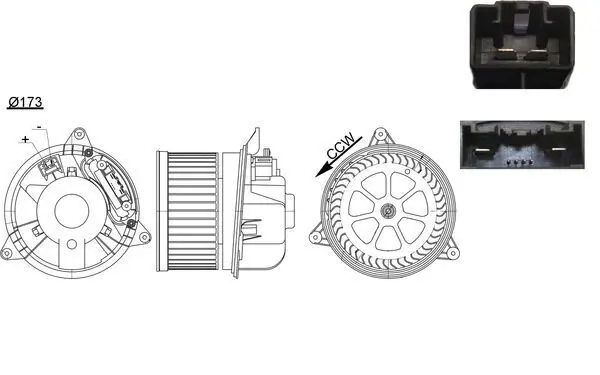 AB 195 000S Мотор печки FORD FOCUS 1.6