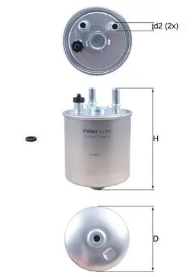 MAHLE KL639D Фильтр топливный RENAULT: