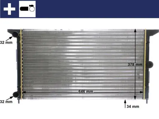 CR 607 000S Радиатор системы охлаждения VW