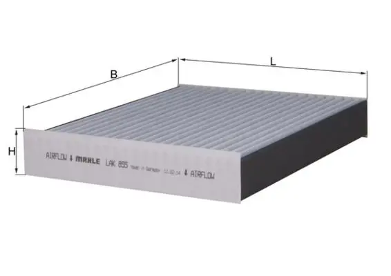 MAHLE LAK855 Фильтр салона угольный.