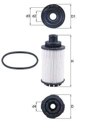 MAHLE OX1137D Фильтр масляный