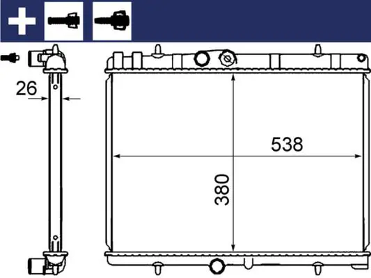MAHLE CR2014000S Радиатор охлаждающей жидкости