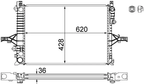 MAHLE CR1546000S Радиатор охлаждающей жидкости