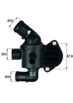 MAHLE TI1592 Термостат VW: GOLF VI 08-,