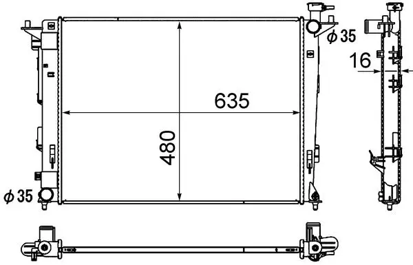 MAHLE CR1891000S Радиатор охлаждающей жидкости