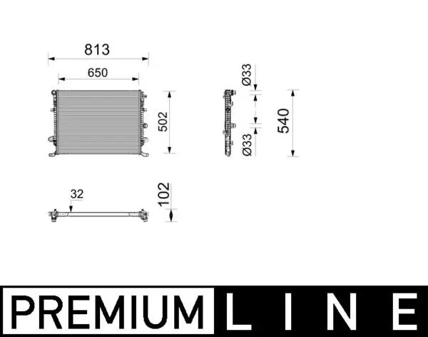 CR 2805 000P Radiator, engine cooling