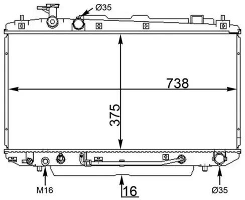 CR 1568 000S Радиатор охлаждающей жидкости