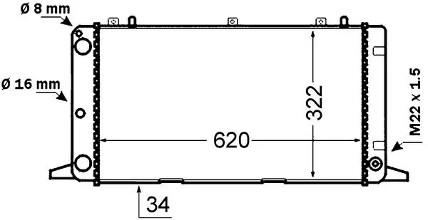 CR 1415 000S Радиатор охлаждающей жидкости