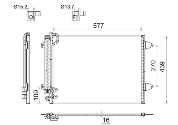 MAHLE AC666000S Радиатор кондиционера