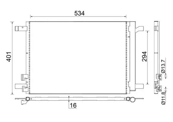 MAHLE AC772000S Конденсатор кондиционера VW