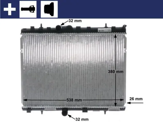 MAHLE CR5000S Радиатор охлаждающей жидкости