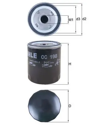 MAHLE OC198 Фильтр