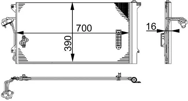 MAHLE AC659000S КОНДЕНСЕР КОНДИЦИОНЕРА VW